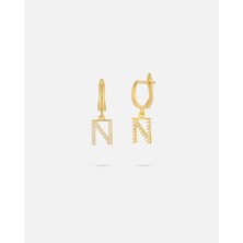 14 Ayar Altın Harfli Küpe