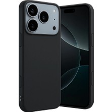 Gpack iPhone 17 Pro Max Uyumlu Kılıf First Mat Renkli Lüx Silikon Siyah