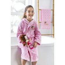Özdilek Niloya Heart Lisanslı Çocuk Bornoz Seti 7/8 Yaş