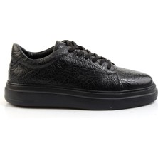 Siyah Hakiki Deri Erkek Sneaker E01905716203