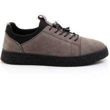 Gri Hakiki Deri Erkek Casual Ayakkabı E01535381001