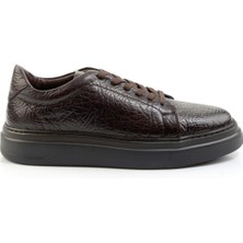 Kahve Hakiki Deri Erkek Sneaker E01905716203