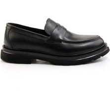 Siyah Hakiki Deri Erkek Loafer Ayakkabı E01547051041