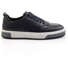 Lacivert Hakiki Deri Erkek Casual Ayakkabı E01610202543