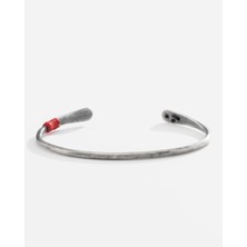 Red Black Gümüş Erkek Bilekliği