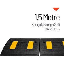 Kauçuk Kablo Kanallı Otopark Rampası - 1,5 Metre Set