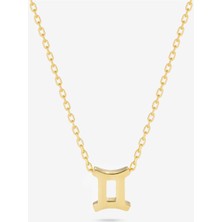 Gümüş Ikizler Burcu Kolyesi