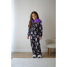 Lolli Boom Kids Kız Çocuk Peluş Kapüşonlu Alt Üst Sportif Eşofman Takımı Fermuar Kapamalı