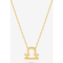 Gümüş Terazi Burcu Kolyesi