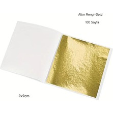 Altın Yaprak, Yaprak Altın, Varak Altın, Gold Tırnak Süsü, Dekoratif, Epoksi REÇINE-9X9CM-100SAYFA