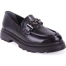 Dagoster DZA07-90801 Siyah Rugan Günlük Loafer  Kadın Ayakkabı