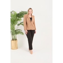 Fagi Atelier Kadın Büyük Beden Düğmeli Klasik  Ceket