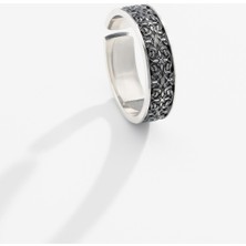 Işlemeli Gümüş Erkek Yüzüğü