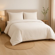 Sleep People Bej Pamuklu Tek Kişilik Nevresim Takımı