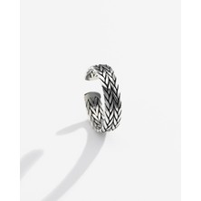 Gümüş Örme Erkek Yüzüğü