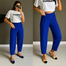 Kadın Yüksek Bel Krep Pantolon