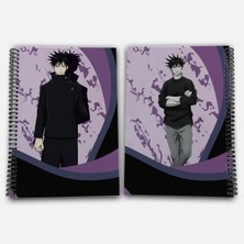 Jujutsu Kaisen Fushiguro Megumi Kareli A4 Okul Defteri 72 Yaprak Model 3