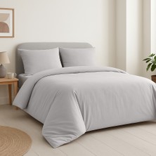 Sleep People Gri Pamuklu Çift Kişilik  Nevresim Takımı