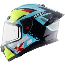 Axor Saber x Sports Kapalı Kask Siyah-Sarı Tam Yüz Tasarımı ile Mikrometrik Çene Bağlantısı