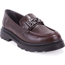 Dagoster DZA07-90801 Kahve Günlük Loafer  Kadın Ayakkabı