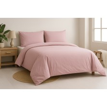 Sleep People Pembe Pamuklu Çift Kişilik  Nevresim Takımı