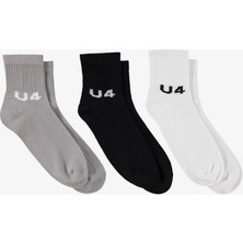 UNITED4 Soket 3lü Unisex Siyah Çorap U3SS60000.SYH