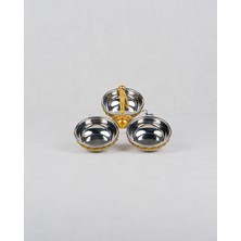 Lamedore Halat Dokulu Black Pearl 3'lü Kase Seti