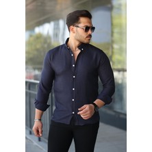 Erkek Uzun Kollu Regular Sofya Keten Gömlek