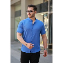 Erkek Hakim Yaka Kısa Kollu Gömlek