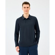Skechers M Long Sleeve Modal Polo Polo Erkek Siyah Polo Yaka Tshirt S2520085-3817