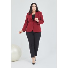 Fagi Atelier Kadın Büyük Beden Düğmeli Klasik  Ceket