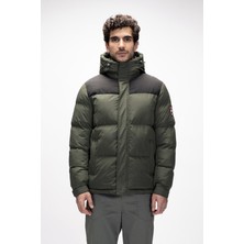 Cup Soluk Yeşi̇l Puffer Kapüşonlu Erkek Mont