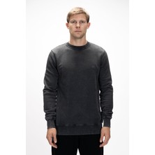 Dab Si̇yah Crewneck Erkek Sweatshirt