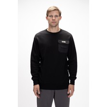 Rise Si̇yah Crewneck Erkek Sweatshirt