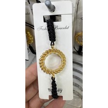 Çeyrek Takılan Altın Kaplama Ip Örgülü Bileklik M1