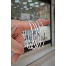 Gümüş Ince Kibrit Çöpü Ajda Bilezik