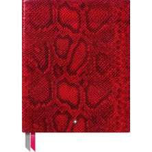 Montblanc Fine Stationery 149 Python Baskı Parlak Kırmızı Büyük Eskiznot Defteri 119515