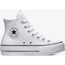 Converse Chuck Taylor All Star Lift Hi Deri Unisex Beyaz SNEAKER.102
