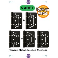 Dayanıklı 10 cm Kapı Menteşesi – Siyah  Metal Yönsüz Kelebek Menteşe Kapı Menteşesi