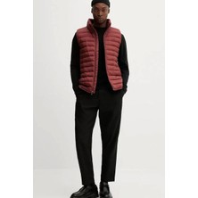 Calvin Klein Erkek Kolsuz Hafif Naylon Şişme Kırmızı Yelek LV04LC509G-VFK