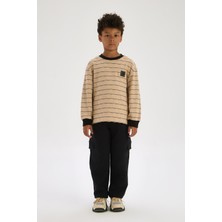 Bg Store Erkek Çocuk Çizgili Sweatshirt