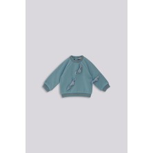Bg Store Kız Bebek Mavi Sweatshirt