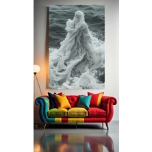 Özkacar Group Distopik Kadın Silületi V1 Ev Duvar Salon Güzellik Salonu Ofis Dükkan Dekarasyon Kanvas Tablo