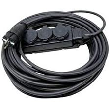 1mt Kauçuk Ex Proff 3 Lü Siyah 3x1.5 Ttr Seyyar Uzatma Kablosu