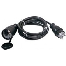 10 Metre Siyah Kauçuk Tekli Priz Topraklı 3x1.5 Tam Kesit Kablo