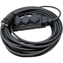 Kauçuk Başlıklı 20 Metre Uzatma Kablosu 3x2,5 mm 3'lü Grup Priz