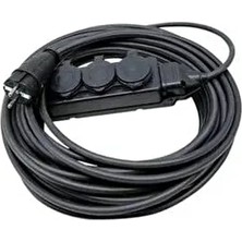 40MT Siyah Kauçuk 3x1.5 Ttr Ex-Proff Tekli Uzatma Seyyar Kablo Priz