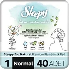 Sleepy Bio Natural Premium Plus Günlük Ped Normal 40 Adet Ped