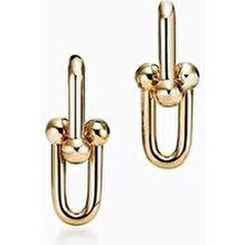 Gold Klasik Tiffany Küpe