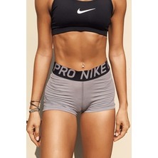 Nike Pro 3 Inch 7.5cm Training Fit Shorts Gray Kadın Tayt Şort Kısa Gri